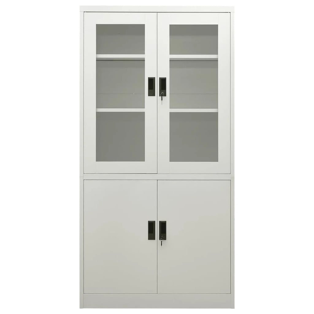 Light Gray File Storage Cabinet with 3 Adjustable Shelves J269226