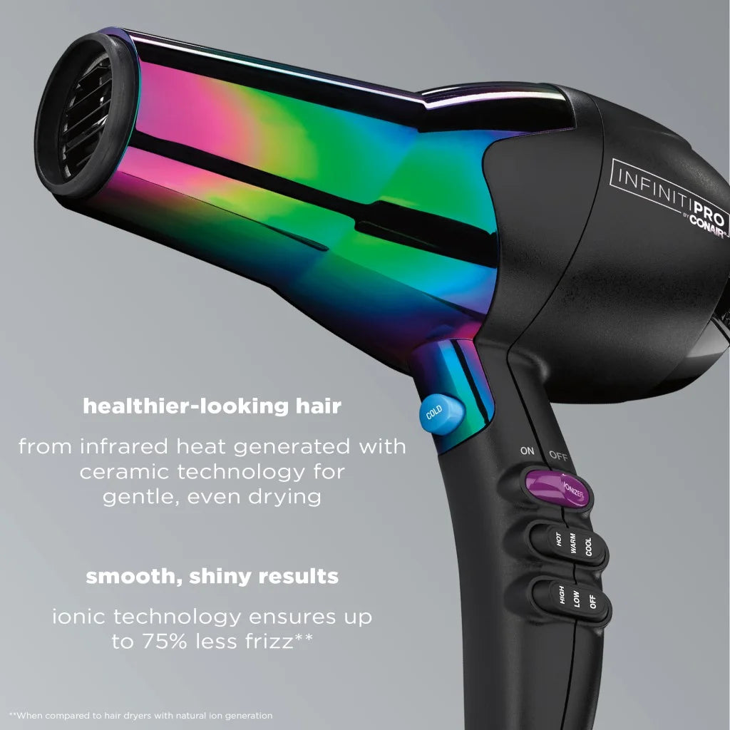 Rainbow Hair Dryer with Concentrator and Diffuser Q18714