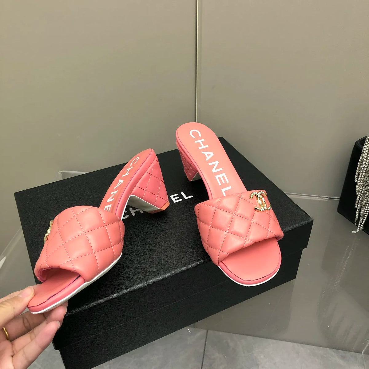 Hot Pink Mules S690784
