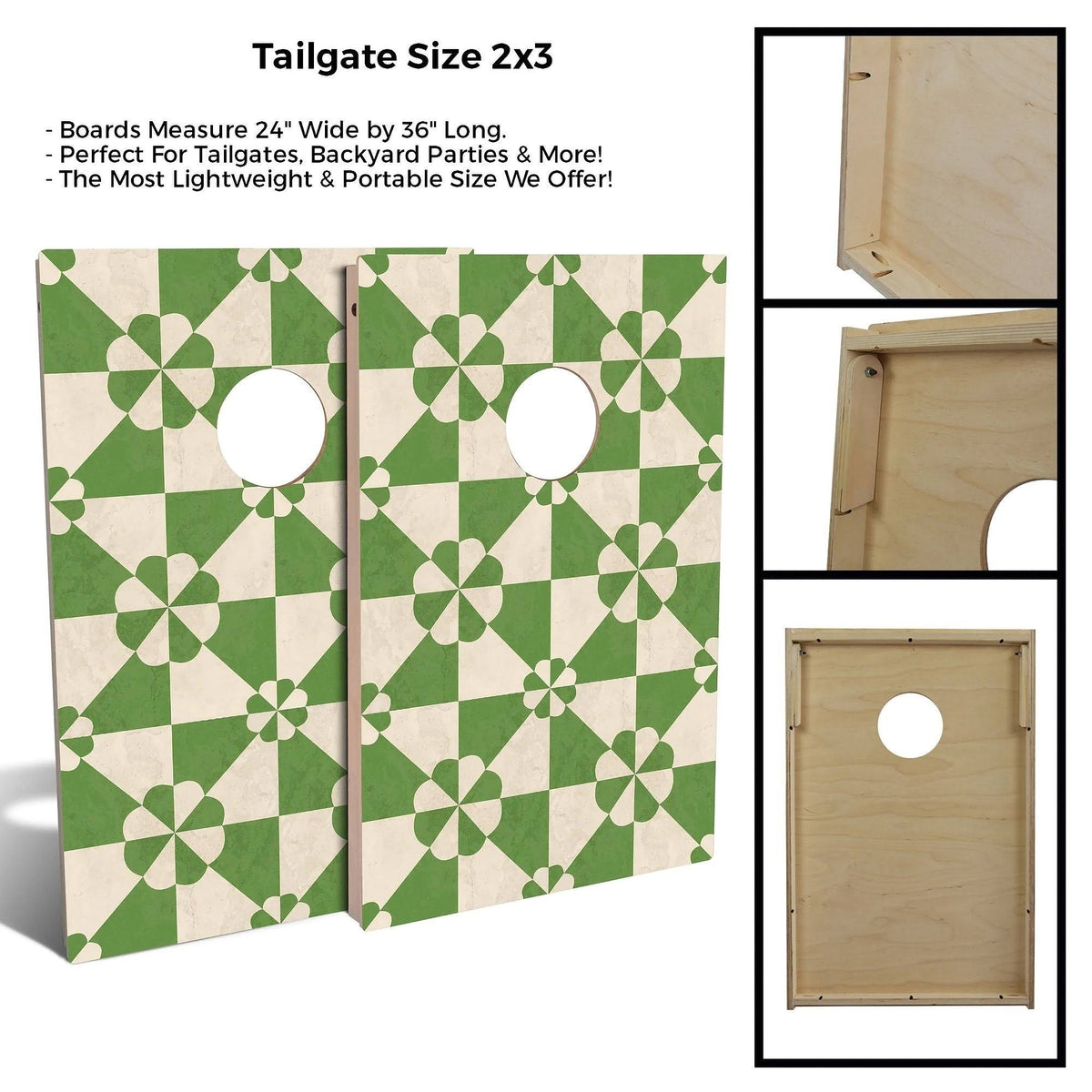 Green Tile Cornhole Set with Carrying Case P247708