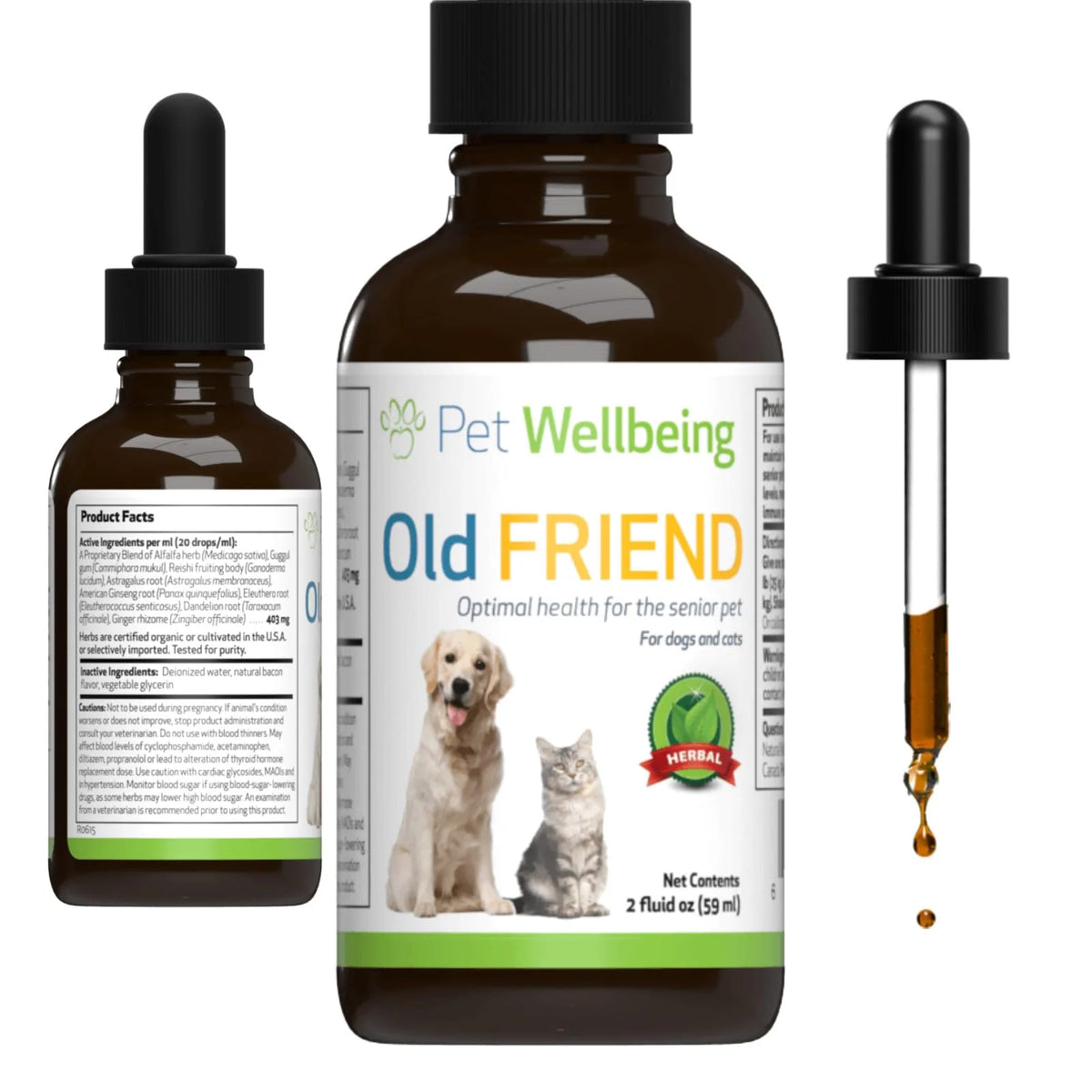 2 oz Natural Herbal Supplement for Senior Dogs J490