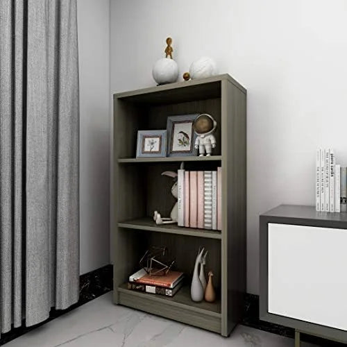 Black 3-Layers Wood Bookcase V7002