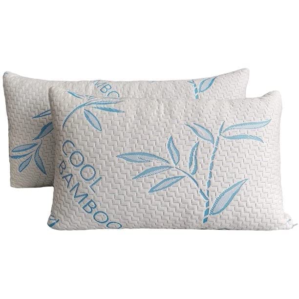 2 Pack King Size Cooling Shredded Memory Foam Pillows F68506