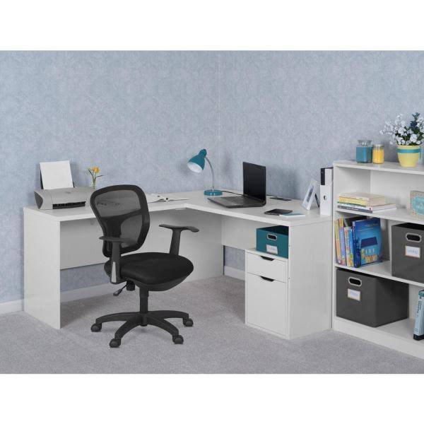 White Wood Grain Freestanding File Cabinet B952169