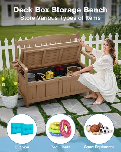 Grey HIPS Outdoor Storage Bench E4471