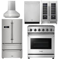 30 Gas Range, Range Hood, Refrigerator, Dishwasher, Wine Cooler X17068