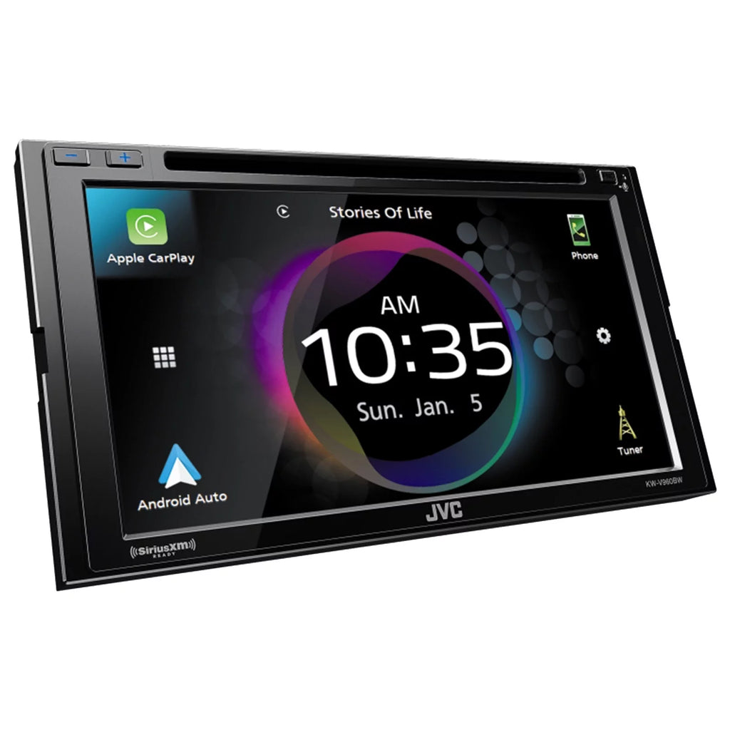 Double DIN Bluetooth CD/DVD Car Receiver with 2x 6.5" 2-Way Coaxial Speakers C5121