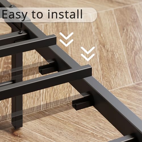 Twin Bed Frame with Storage Headboard and Charging Station Q85935
