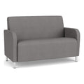 Gray Polyurethane Reception Loveseat T5363
