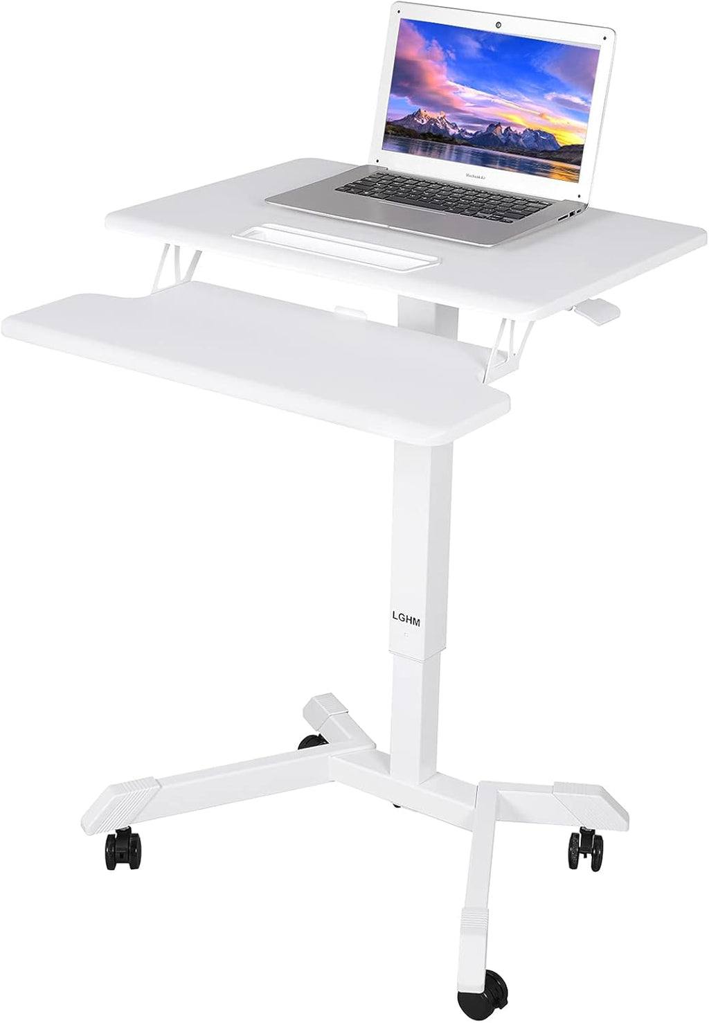 Height Adjustable Rolling Desk with Keyboard T583636