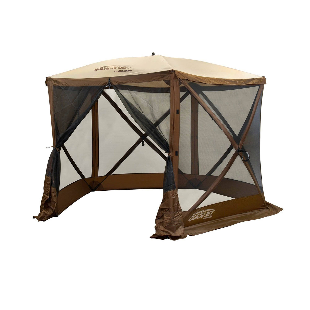 Portable Outdoor Gazebo Canopy Shelter Brown 2 Pack K18302
