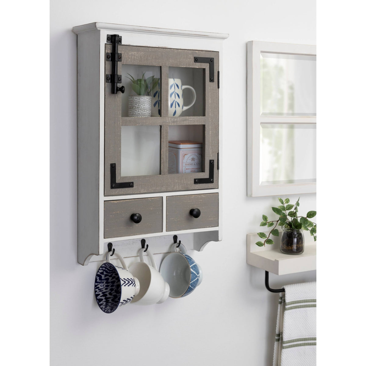 Brown Decorative Wood Wall Cabinet W668388