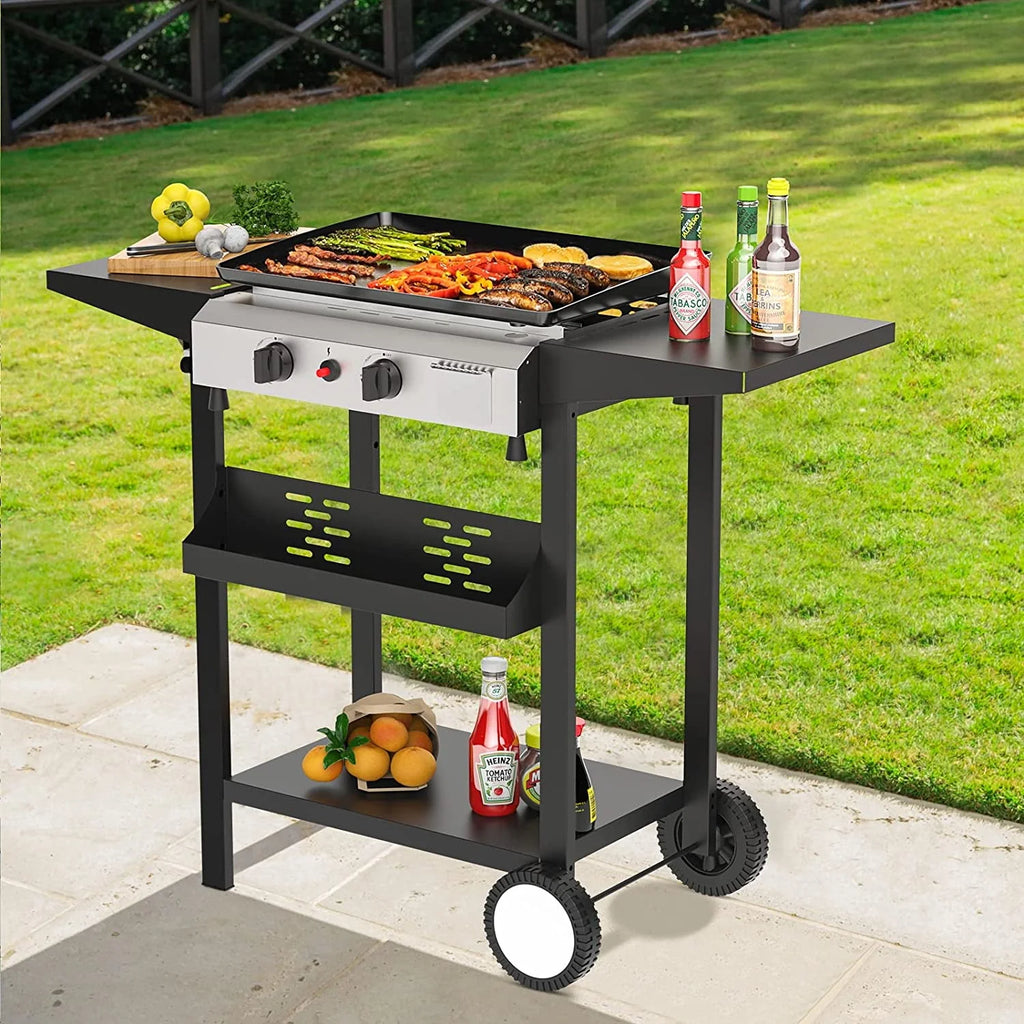 3 Burner Propane Gas Griddle with Side Shelves L5941