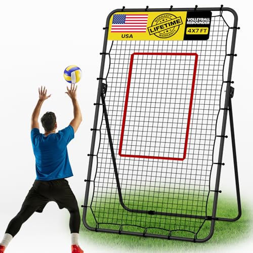 7x4 FT Adjustable Volleyball Rebounder Net T3226