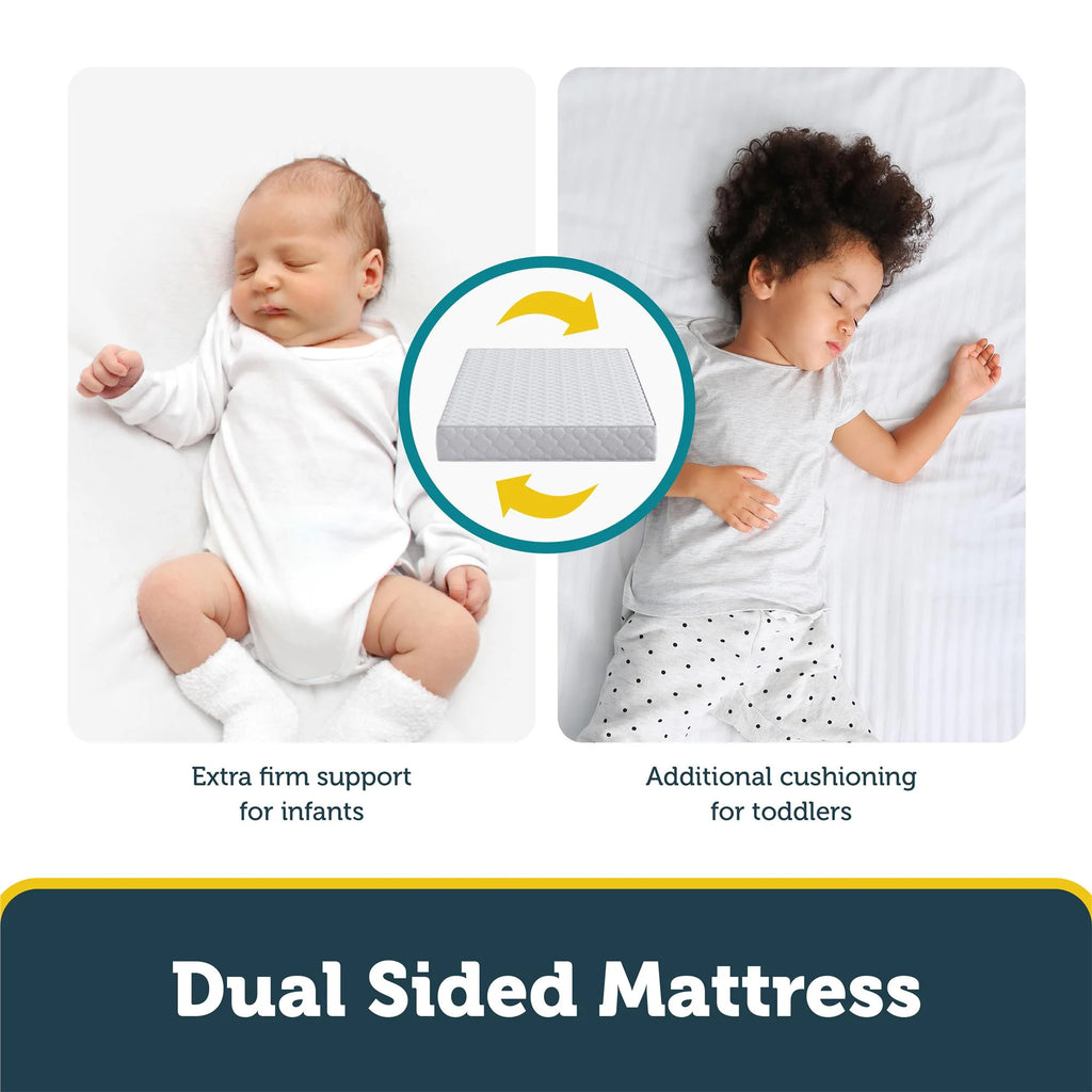 2-in-1 Antimicrobial Crib & Toddler Mattress Z1678