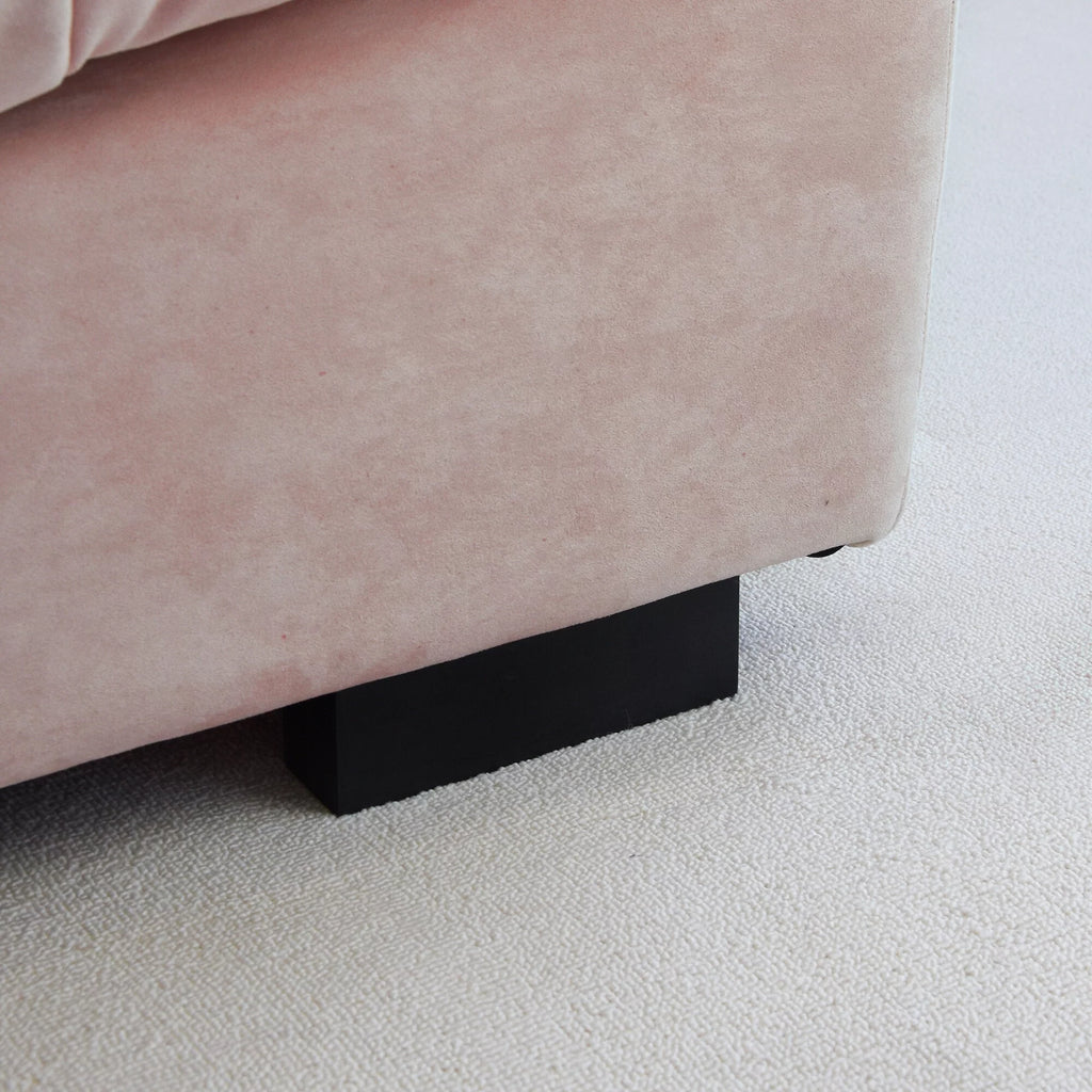 Pink Velvet 3-Seat Sofa U31036