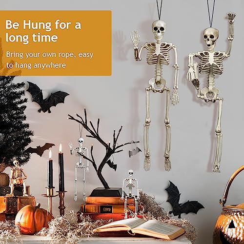 2 Pack 40 Inches Halloween Skeleton Full Body Posable O741