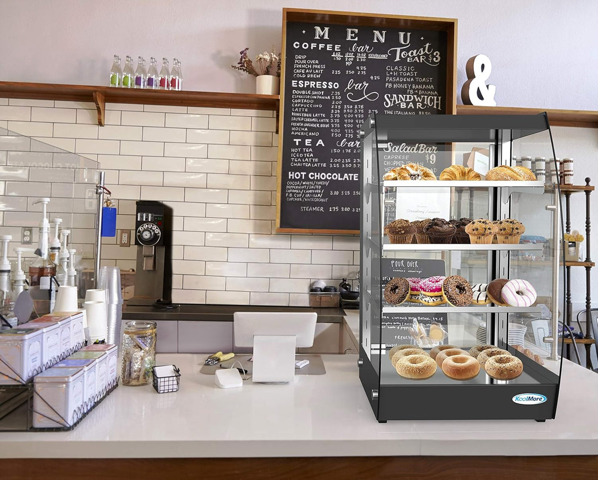 Commercial Glass Bakery Display Case 4 Tier with LED Lighting C391676