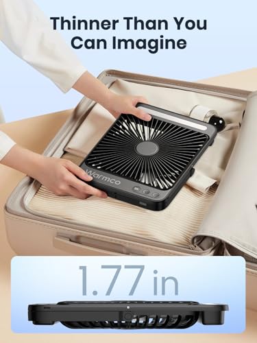 20000mAh 8-inch Portable Rechargeable Camping Desk Fan with LED Light P614