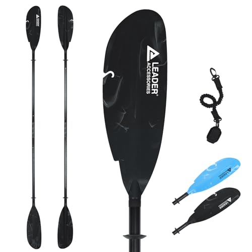 Adjustable Aluminum Kayak Paddle 90-98 inch with Paddle Leash U81266