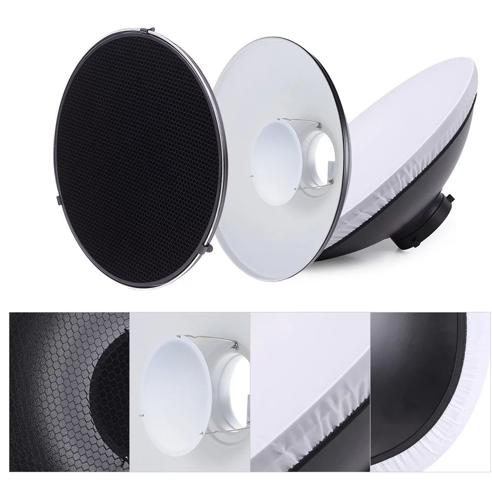 41cm Speedlite Strobe Lighting Diffuser Beauty Dish Lampshade Bowens Mount V350913