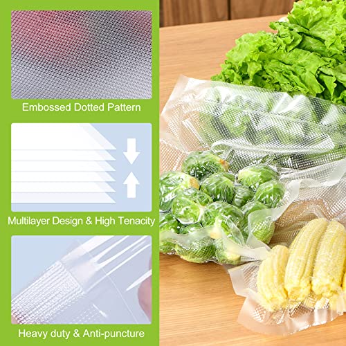 Vacuum Sealer Bags, 6 Pack 11" x 20' and 8" x 20' BPA Free J370