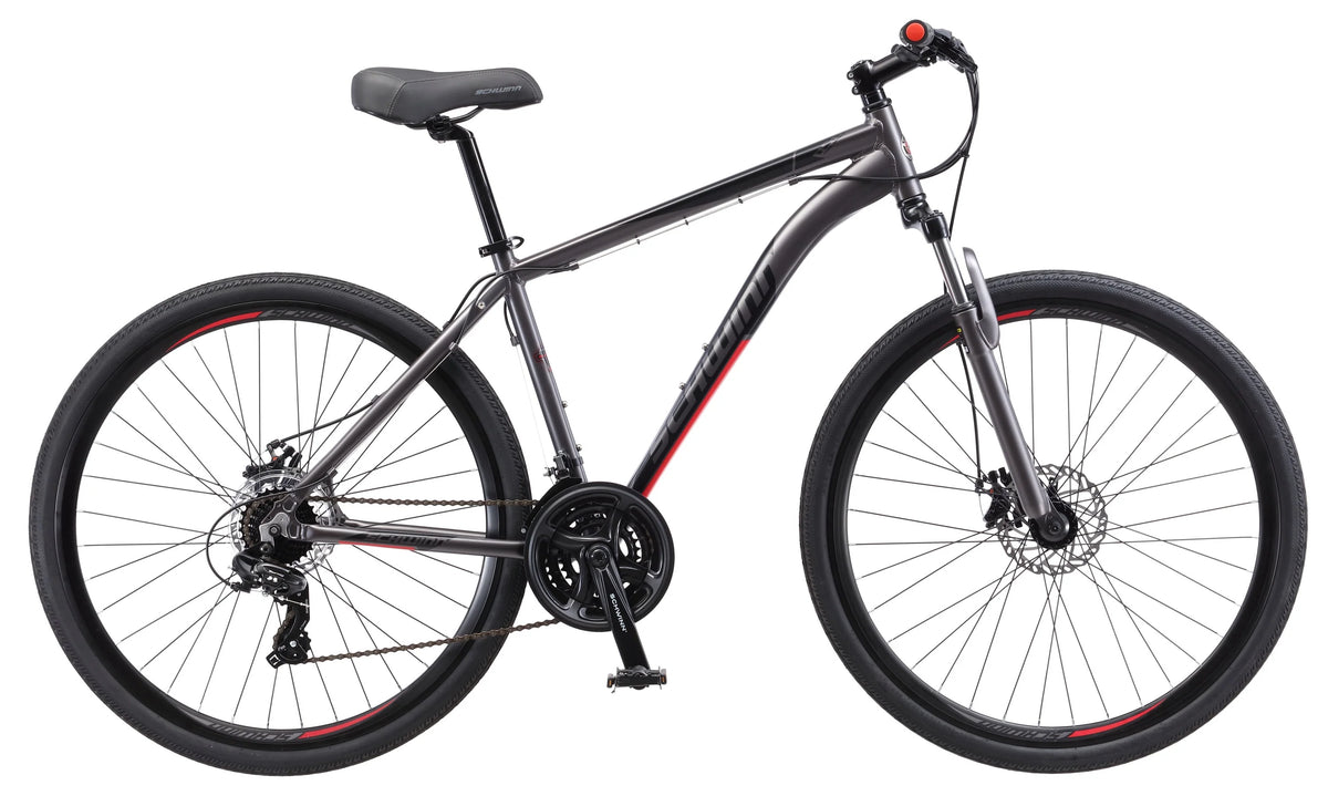 Hybrid Bike 700c Wheels 21 Speeds Mens Frame Grey E1199