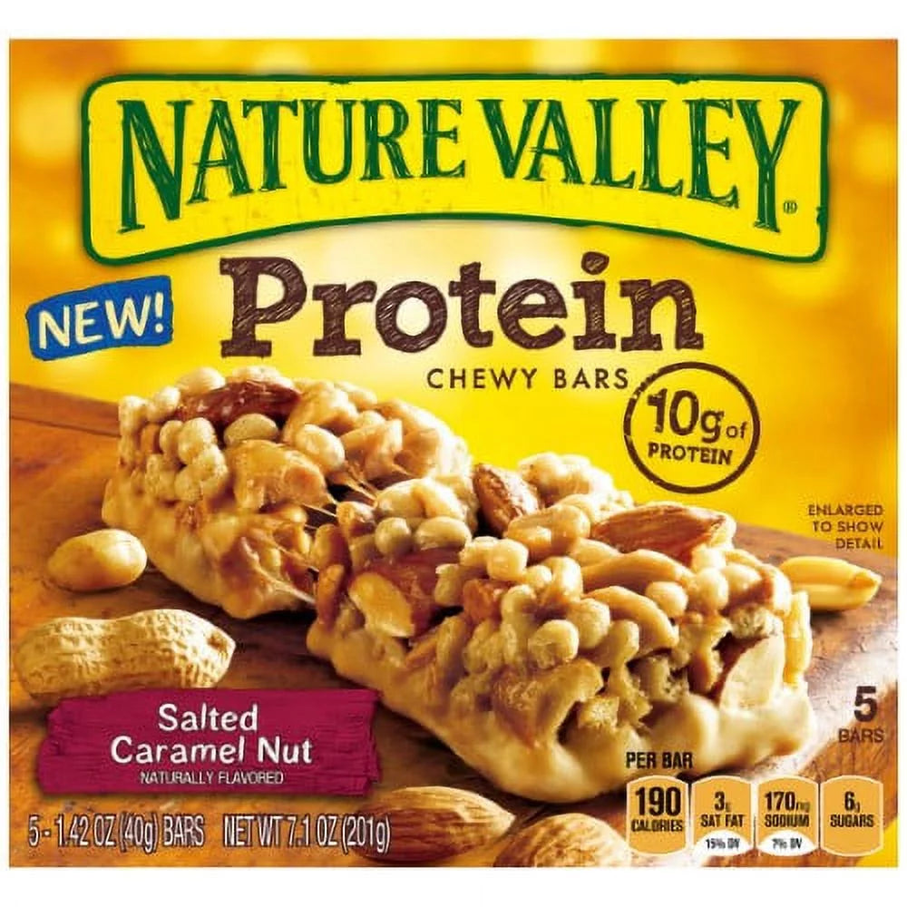 Protein Chewy Bar, Salted Caramel Nut, 1.4 Oz, 5 Ct I485