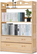 Wood Bookshelf with 2 Drawers H530758