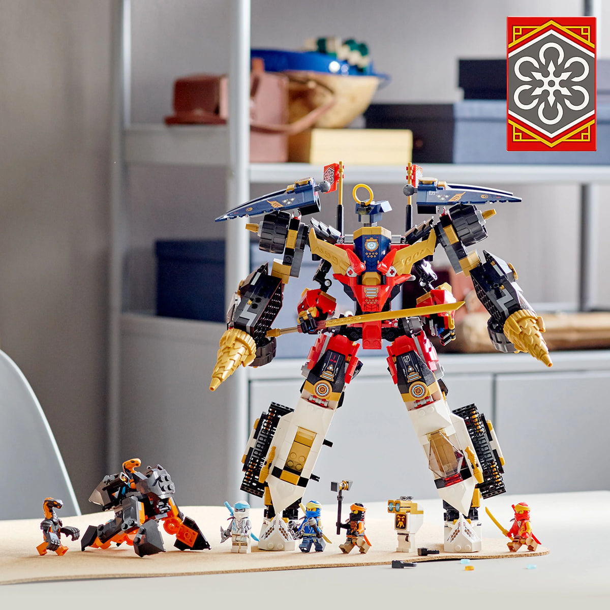 4 in 1 Mech Set with Toy Car, Jet Plane and Tank Toys plus 7 Minifigures O6276