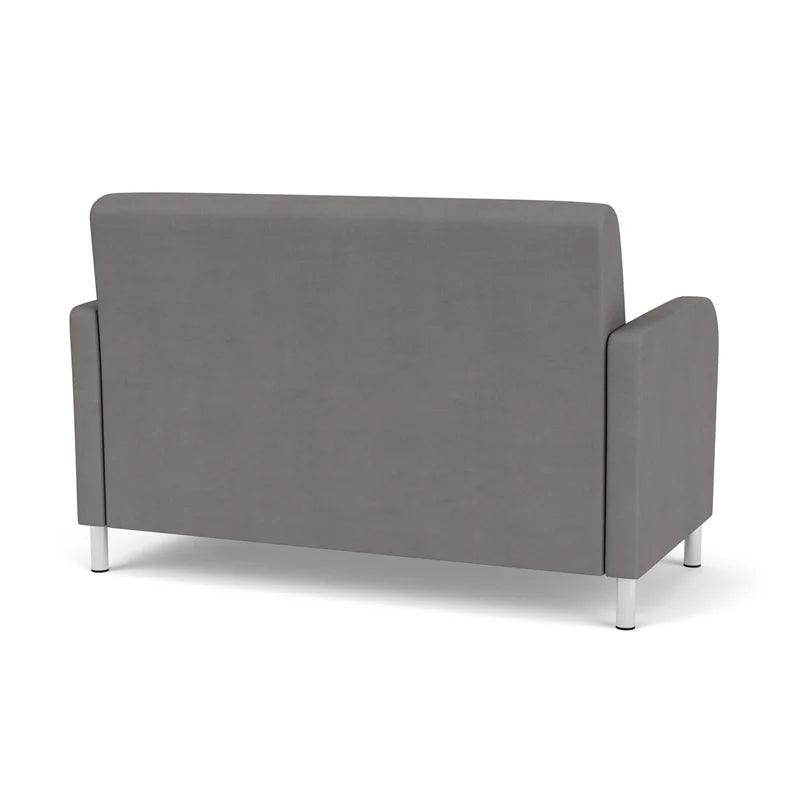 Gray Polyurethane Reception Loveseat T5363