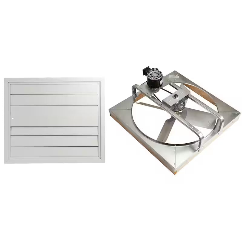 30 in. Belt Drive Whole House Fan with Shutter J119603
