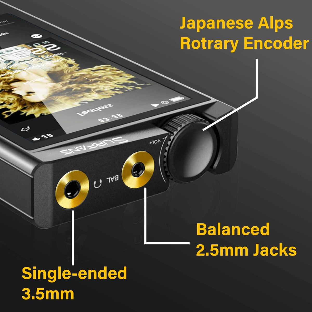4.0 inches HiFi Lossless DSD Digital Audio Player with 32GB Memory Card I744731