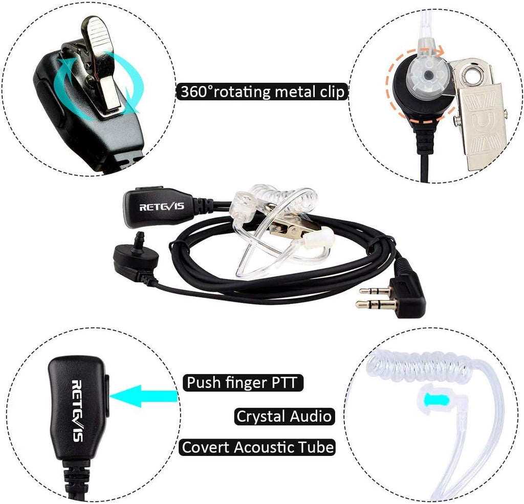 2 Way Radios Walkie Talkies 10 Pack Rechargeable with Earpiece P68318