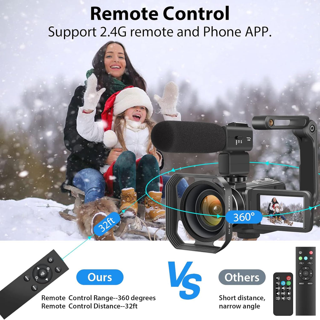 4K 56MP Camcorder with External Mic X92947