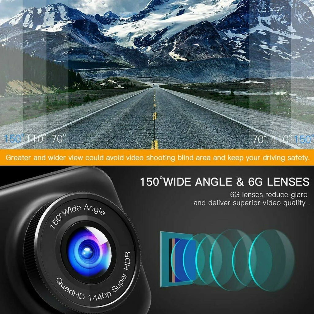1440p Dual Dash Cam FHD Front and Rear Camera Y5700