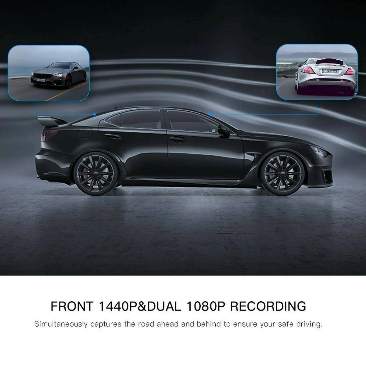 1440p Dual Dash Cam FHD Front and Rear Camera Y5700