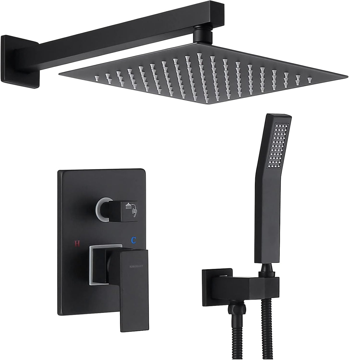Matte Black Rain Shower System M1547