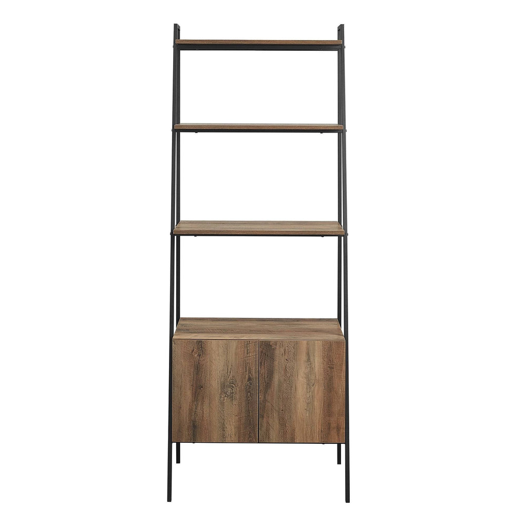 72-Inch Ladder Storage Bookshelf Dark Walnut H4604