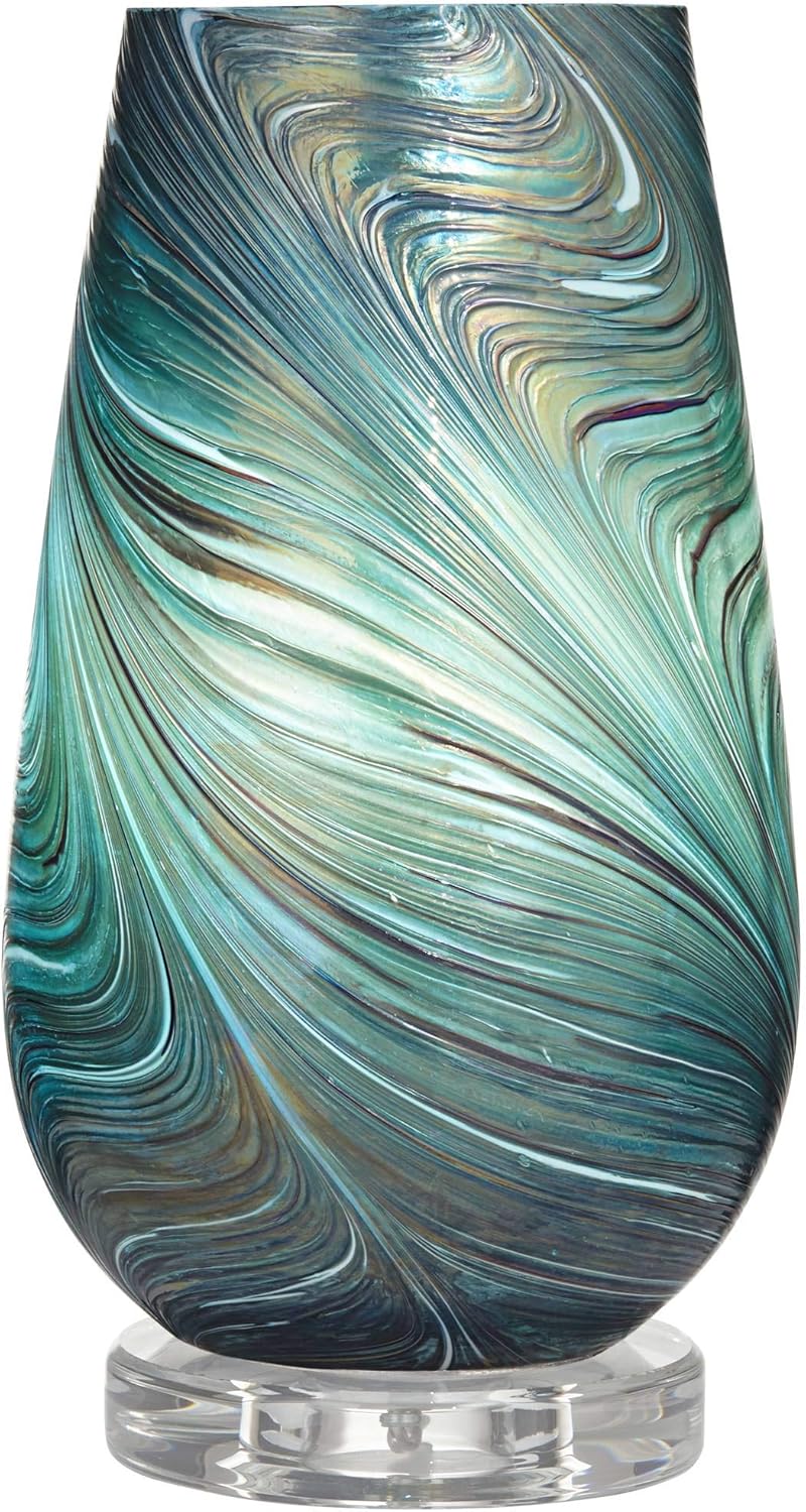 Handcrafted Art Glass Accent Lamps Set of 2 P714