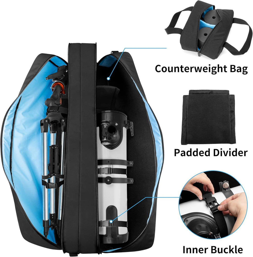 Double-Layer Padded Telescope Case with Accessories Bag A2310