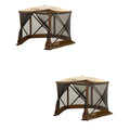 Portable Outdoor Gazebo Canopy Shelter Brown 2 Pack K18302