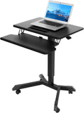 Height Adjustable Rolling Desk with Keyboard T583636