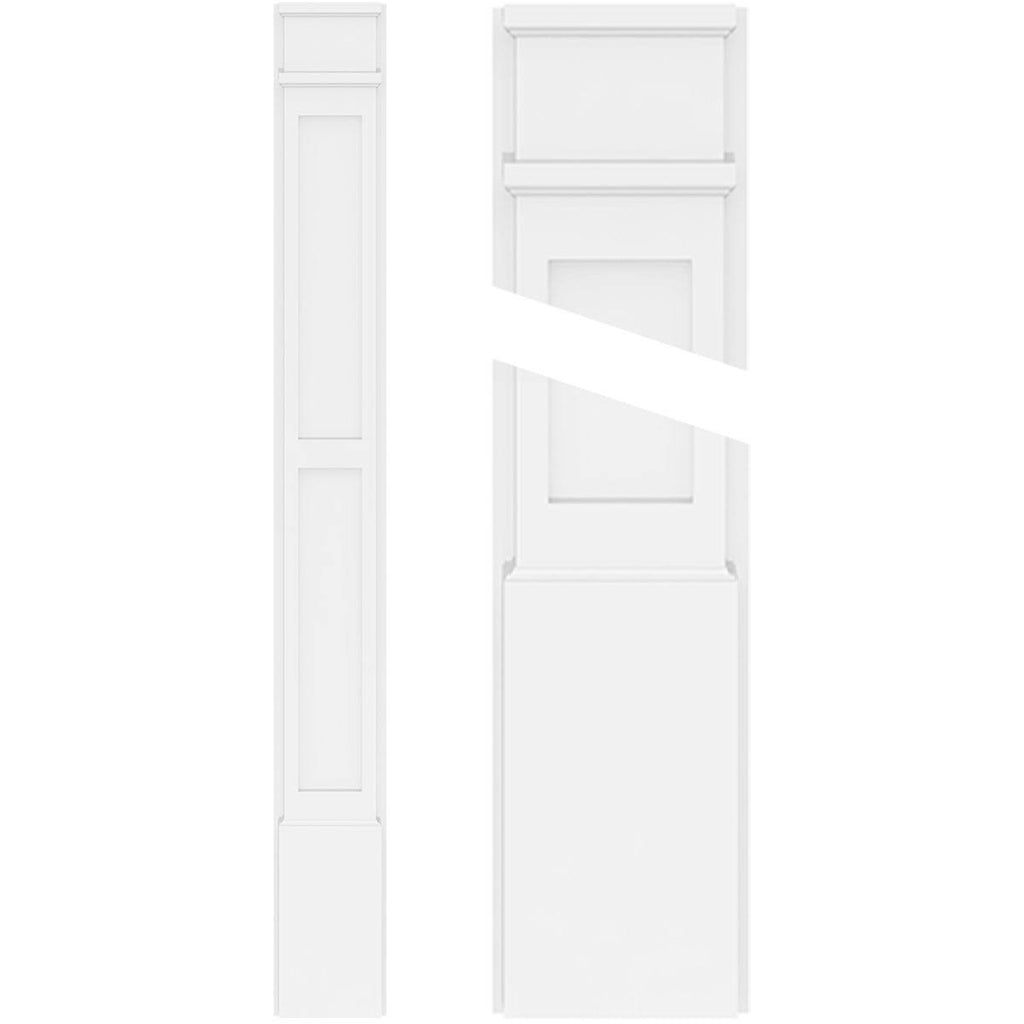 PVC Pilaster with Decorative Capital & Base (Pair) L5268