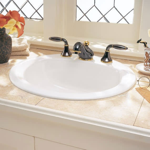White Bathroom Sink Q954