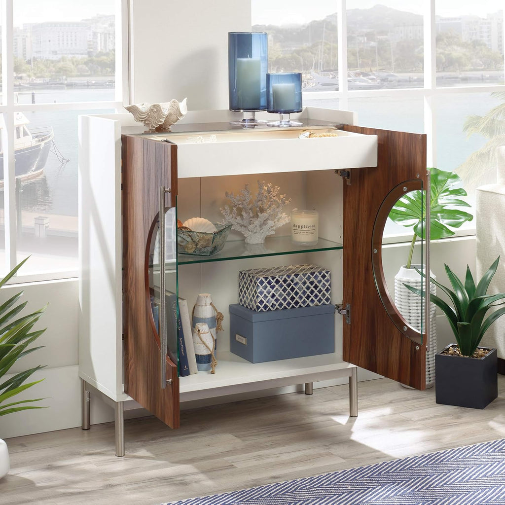 Accent Storage Cabinet Pearl Oak Finish D442