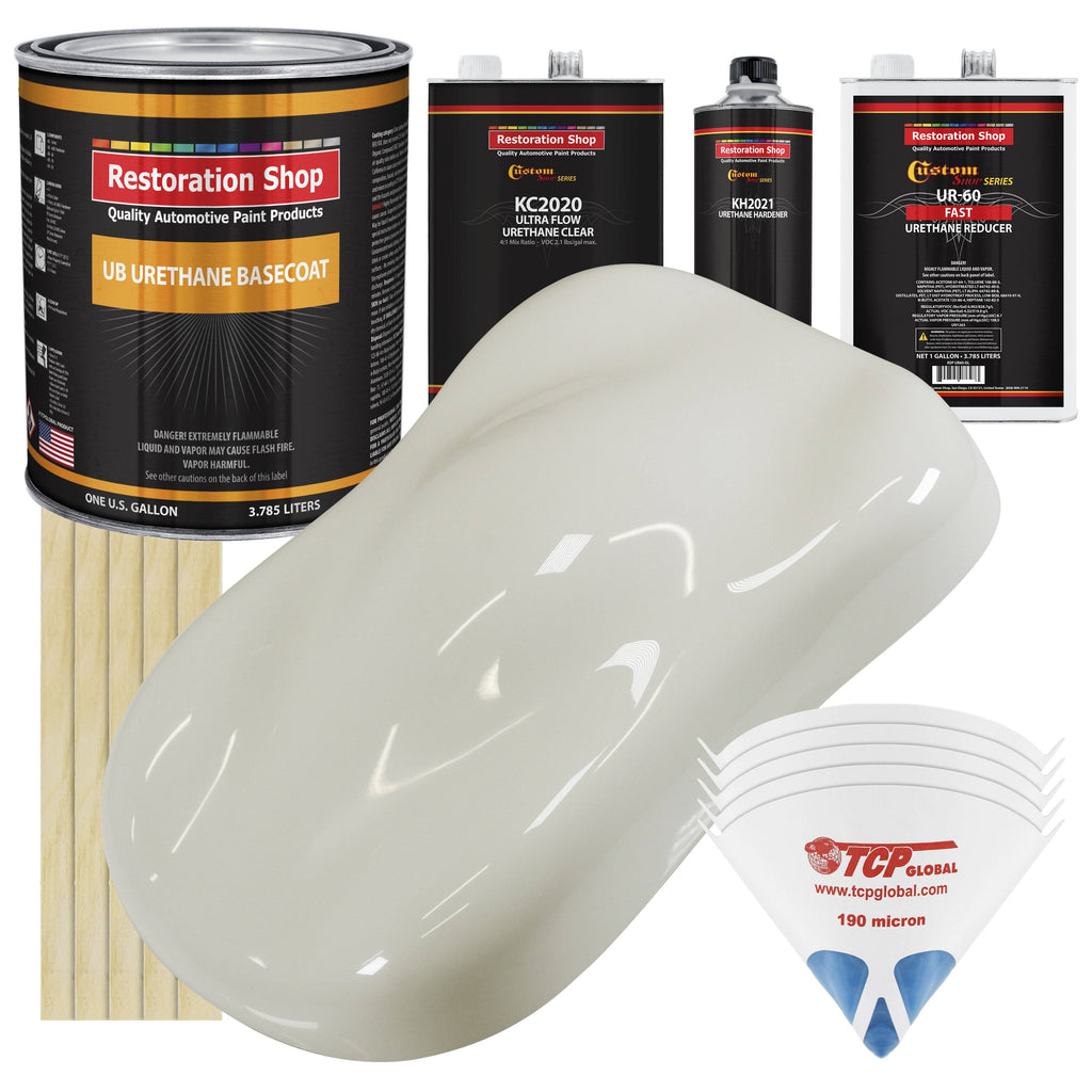 White Gallon Urethane Basecoat Clearcoat Auto Paint Kit I878990