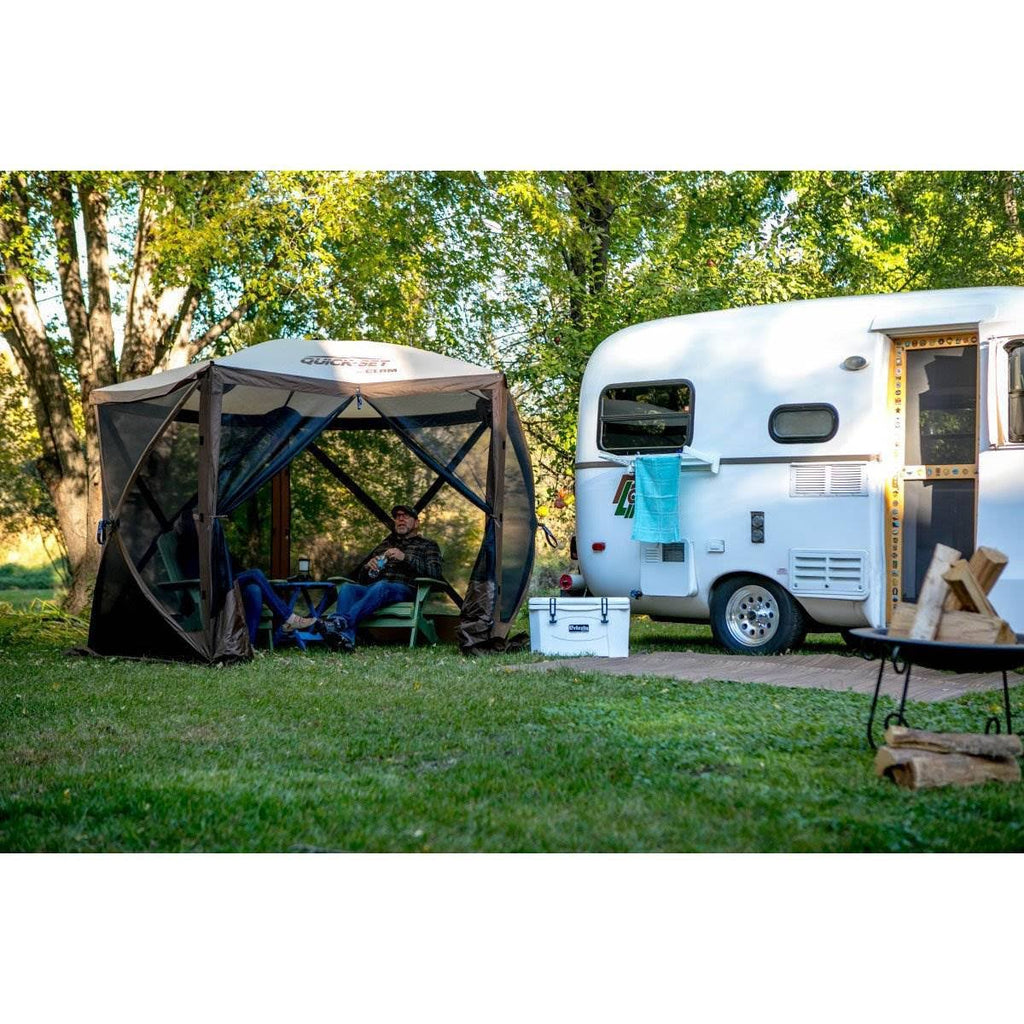 Portable Outdoor Gazebo Canopy Shelter Brown 2 Pack K18302