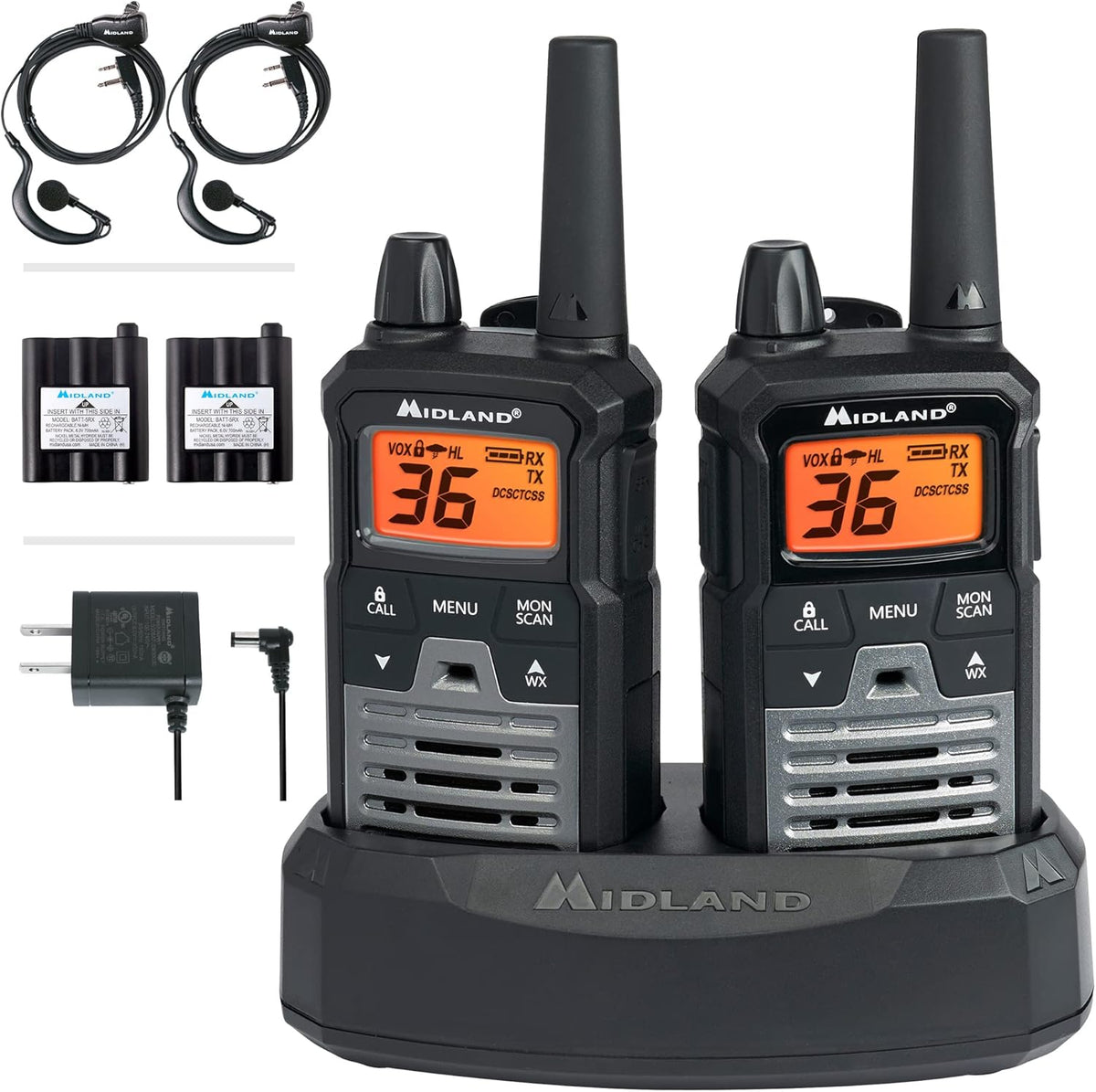 Camo 2 Radios Two Way Radio with NOAA Weather Scan M827795