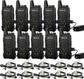 2 Way Radios Walkie Talkies 10 Pack Rechargeable with Earpiece P68318